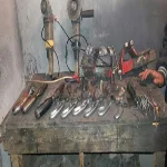 أمن الشرقية يضبط ورشة لتصنيع الأسلحة النارية بقرية السعيدين فى منيا القمح