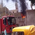حريق بمركز شرطة في الشرقية