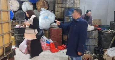 "جهاز حدائق العاشر".. يغلق ويشميع مصنع "بير سلم" لتدوير زيوت السيارات المستعملة بالحي 28