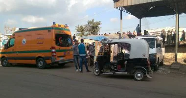 إصابة 7 أشخاص فى حادث انقلاب سيارة بالقرب من مزلقان ميت حمل ببلبيس