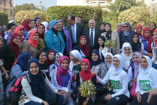 بالصور.. جامعة الزقازيق تنظم سباق دراجات وماراثون بحضور أعضاء هيئة التدريس