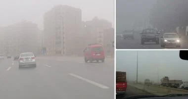 شبورة كثيفة على الطرق والأرصاد تناشد السائقين تجنب السرعات الزائدة