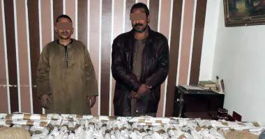 سقوط "الشبح" أخطر مروجى المخدرات وصديقه بحوزتهما 20 كيلو بانجو فى الشرقية