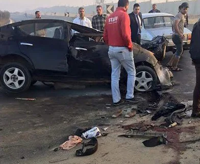 مصرع شخصين فى حادث مروع بطريق بلبيس -السلام الصحراوى